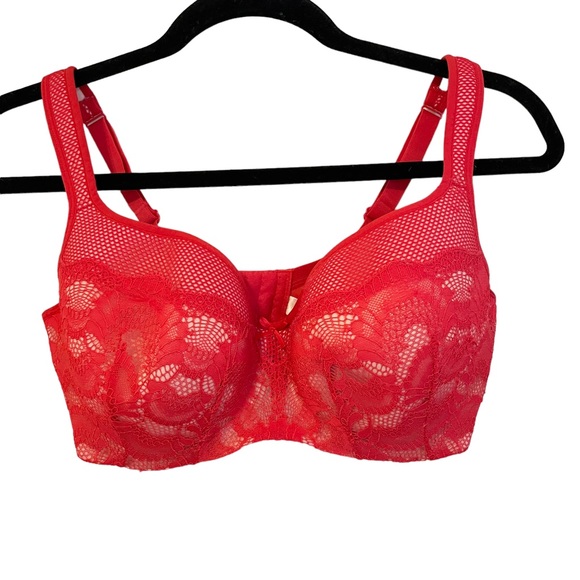 Cacique Intimates & Sleepwear Cacique Red Lace Underwire Soft Cup